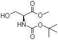 Boc-L-丝氨酸甲酯分子式结构图