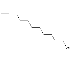 10-十一炔-1-醇分子式结构图