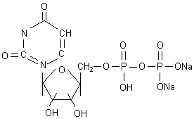 尿苷-5'-二磷酸二钠盐分子式结构图