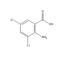 2-氨基-3,5-二氯苯甲酸分子式结构图