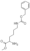 N(ε)-苄氧羰基-L-赖氨酸甲酯盐酸盐分子式结构图