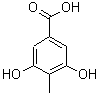 3,5-二羟基-4-甲基苯甲酸分子式结构图