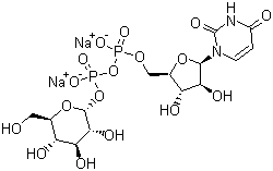 二磷酸尿苷葡萄糖二钠盐分子式结构图