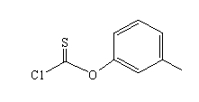 间甲苯基氯硫代甲酸酯分子式结构图