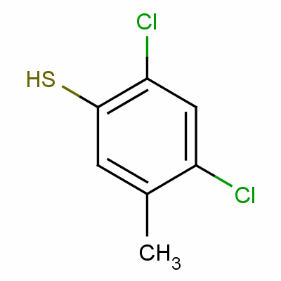 2,4-二氯-5-甲基苯硫酚分子式结构图