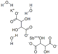 酒石酸锑钾三水合物分子式结构图