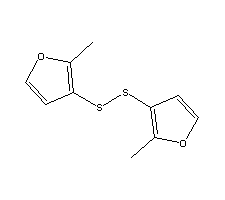 双(2-甲基-3-呋喃基)二硫分子式结构图