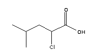 S-2-氯-4-甲基戊酸分子式结构图