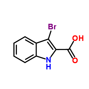 3-溴吲哚-2-甲酸分子式结构图