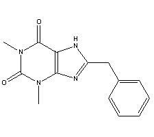 8-苄基茶碱分子式结构图