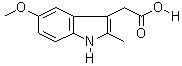 5-甲氧基-2-甲基-3-吲哚乙酸分子式结构图