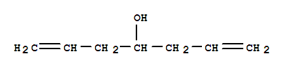 1,6-庚二烯-4-醇分子式结构图