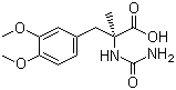 (S)-2-(氨基甲酰)-氨基-3-(3,4-二甲氧基苯基)-2-甲基丙酸分子式结构图