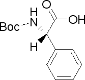 N-Boc-L-苯基甘氨酸分子式结构图