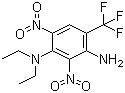 N3,N3-二乙基-2,4-二硝基-6-三氟甲基间苯二胺分子式结构图