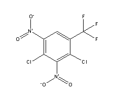 2,4-二氯-3,5-二硝基三氟甲苯分子式结构图