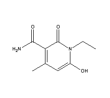 N-乙基-3-氰基-4-甲基-6-羟基-2-吡啶酮分子式结构图