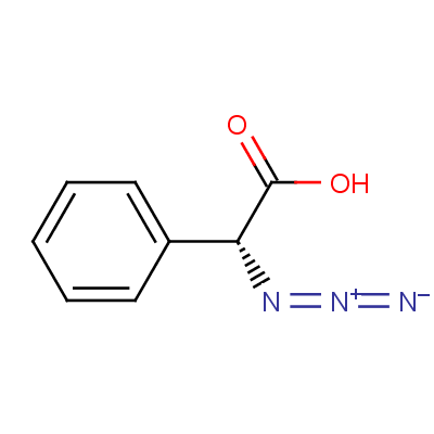 (R)-2-叠氮苯乙酸分子式结构图