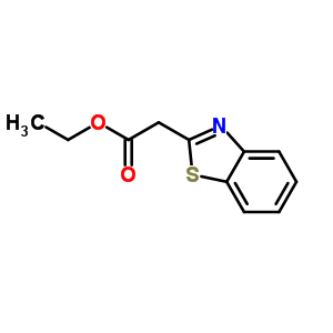 2-(2-苯并噻唑)乙酸乙酯分子式结构图