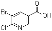 5-溴-6-氯烟酸分子式结构图