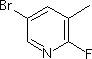 5-溴-2-氟-3-甲基吡啶分子式结构图