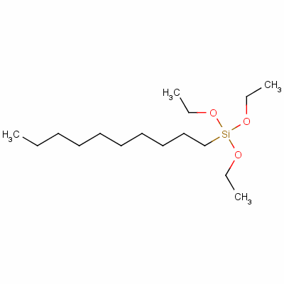 正癸基三乙氧基硅烷分子式结构图