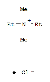 N-乙基-N，N-二甲基乙铵氯化物（1：1）分子式结构图