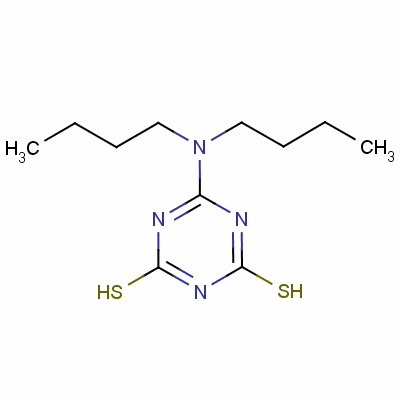 6-(二丁基氨基)-1,3,5-三唑-2,4-二硫醇分子式结构图