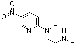 N-(5-硝基-2-吡啶基)-1,2-乙二胺分子式结构图