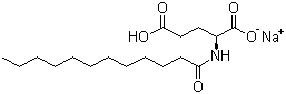 月桂酰谷氨酸钠分子式结构图