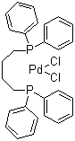 双(1,4-联苯膦)丁基二氯化钯(II)分子式结构图