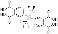 4,4'-(2,2,2-三氟-1-三氟甲基)亚乙基双(1,2-苯二甲酸)分子式结构图