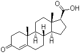 3-氧代-雄甾-4-烯-17beta-羧酸分子式结构图