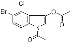 1-乙酰基-5-溴-4-氯吲哚-3-乙酸酯分子式结构图