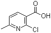 2-氯-6-甲基烟酸分子式结构图