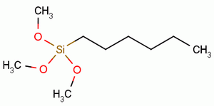 正己基三甲氧基硅烷分子式结构图