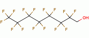 2,2,3,3,4,4,5,5,6,6,7,7,8,8,8-十五氟-1-辛醇分子式结构图