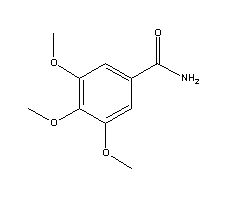 3,4,5-三甲氧基苯甲酰胺分子式结构图