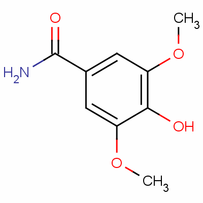 3,5-二甲氧基-4-羟基苯甲酰胺分子式结构图