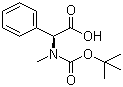 Boc-N-甲基-L-苯甘氨酸分子式结构图