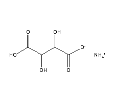 酒石酸氢铵分子式结构图