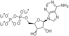 腺苷-5'-二磷酸三锂盐分子式结构图