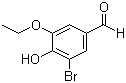 3-溴-5-乙氧基-4-羟基苯甲醛分子式结构图