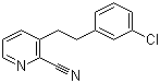 3-[2-(3-氯苯基)乙基]-2-吡啶甲腈分子式结构图