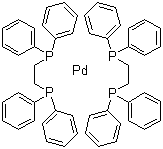 双(1,2-双(二苯基膦)乙烷)钯(0)分子式结构图