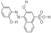 1-(1-羟基-4-甲基-2-苯偶氮)-2-萘酚-4-磺酸分子式结构图