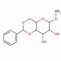 4,6-O-苯亚甲基-α-D-葡萄糖苷分子式结构图