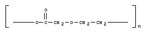 聚(氧基羰基亚甲基氧乙烯基)分子式结构图