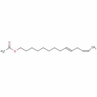 (Z9,E12)-十四碳烯-1-醇乙酸酯分子式结构图