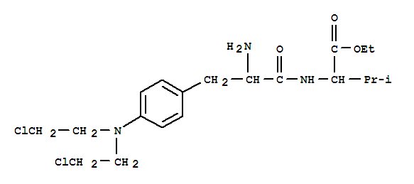 缬氨酸，4-[双（2-氯乙基）氨基]苯丙氨酰乙酯分子式结构图